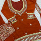 Mirror Work Fendy Silk Sharara Set with Dupatta