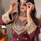 Mirror Work Fendy Silk Sharara Set with Dupatta