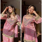 Mirror Work Fendy Silk Sharara Set with Dupatta