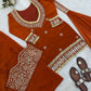 Mirror Work Fendy Silk Sharara Set with Dupatta