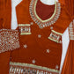 Mirror Work Fendy Silk Sharara Set with Dupatta