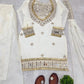 Mirror Work Fendy Silk Sharara Set with Dupatta