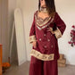Mirror Work Fendy Silk Sharara Set with Dupatta