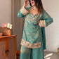 Mirror Work Fendy Silk Sharara Set with Dupatta