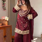 Mirror Work Fendy Silk Sharara Set with Dupatta