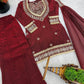 Mirror Work Fendy Silk Sharara Set with Dupatta