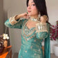 Mirror Work Fendy Silk Sharara Set with Dupatta