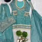 Mirror Work Fendy Silk Sharara Set with Dupatta