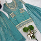 Mirror Work Fendy Silk Sharara Set with Dupatta