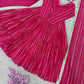 Mirror Work Mal Chanderi Ruffle Anarkali Set