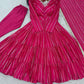 Mirror Work Mal Chanderi Ruffle Anarkali Set