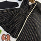 Mirror Work Mal Chanderi Ruffle Anarkali Set