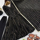 Mirror Work Mal Chanderi Ruffle Anarkali Set