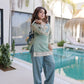 Mirror Work Salasa Kurta Pant Set with Batwa