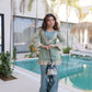 Mirror Work Salasa Kurta Pant Set with Batwa