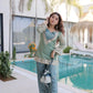 Mirror Work Salasa Kurta Pant Set with Batwa