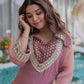 Mirror Work Salasa Kurta Pant Set with Batwa