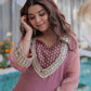 Mirror Work Salasa Kurta Pant Set with Batwa