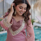 Mirror Work Salasa Kurta Pant Set with Batwa