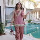 Mirror Work Salasa Kurta Pant Set with Batwa