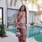 Mirror Work Salasa Kurta Pant Set with Batwa