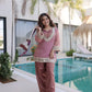 Mirror Work Salasa Kurta Pant Set with Batwa