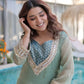 Mirror Work Salasa Kurta Pant Set with Batwa