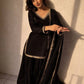 Mirror Work Silk Kurta Palazzo Set with Dupatta