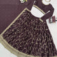 Mocha Royale Chinon Silk Thread and Sequin Lehenga Set