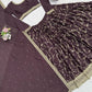 Mocha Royale Chinon Silk Thread and Sequin Lehenga Set