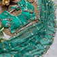 Moss Silk Leheriya Sequin Saree with Blouse