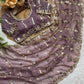 Moss Silk Leheriya Sequin Saree with Blouse