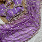 Moss Silk Leheriya Sequin Saree with Blouse