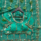 Moss Silk Leheriya Sequin Saree with Blouse