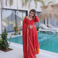 Mul Chanderi Anarkali Kurti Set with Dupatta for Festive and Wedding Wear