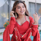 Mul Chanderi Anarkali Kurti Set with Dupatta for Festive and Wedding Wear
