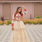Multicolor Gamthi Work Cotton Lehenga Choli with Koti for Navratri and Festive Wear