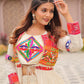 Multicolor Gamthi Work Cotton Lehenga Choli with Koti for Navratri and Festive Wear