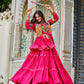 Multicolor Gamthi Work Cotton Lehenga Choli with Koti for Navratri and Festive Wear