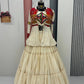 Multicolor Gamthi Work Cotton Lehenga Choli with Koti for Navratri and Festive Wear