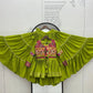 Multicolor Gamthi Work Cotton Lehenga Choli with Koti for Navratri and Festive Wear