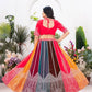 Multicolour Georgette Lehenga With Sequin Embroidery