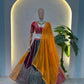 Multicolour Georgette Lehenga With Sequin Embroidery