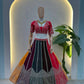 Multicolour Georgette Lehenga With Sequin Embroidery