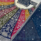 Multicolour Kali Lehenga With Heavy Zari Work