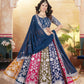 Multicolour Kali Lehenga With Heavy Zari Work