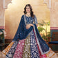 Multicolour Kali Lehenga With Heavy Zari Work