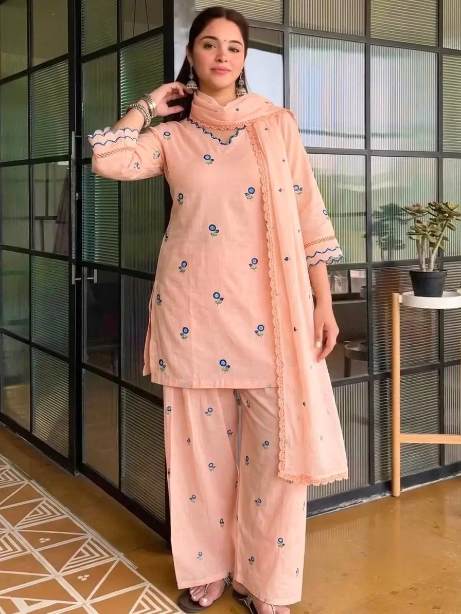 Mustard Chanderi Kurta Farshi Palazzo Set