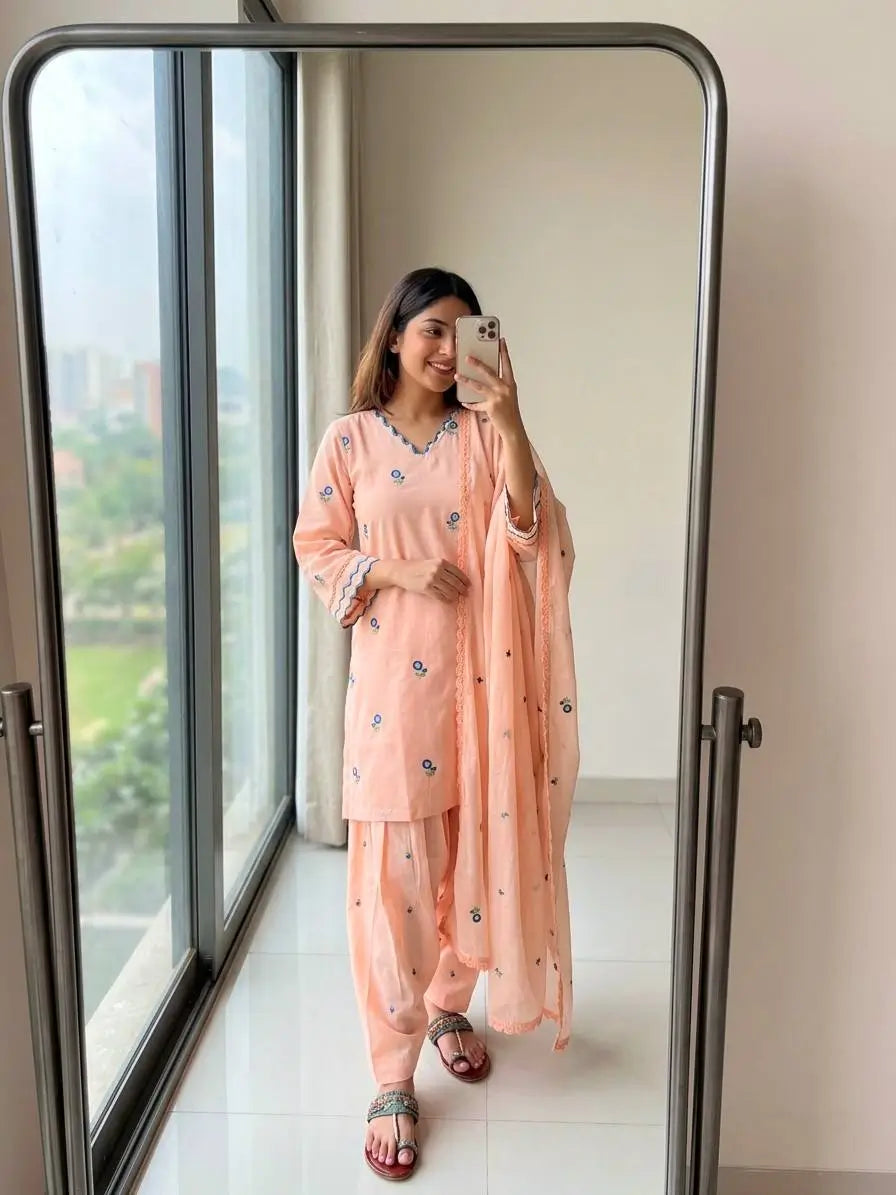 Mustard Chanderi Kurta Farshi Palazzo Set