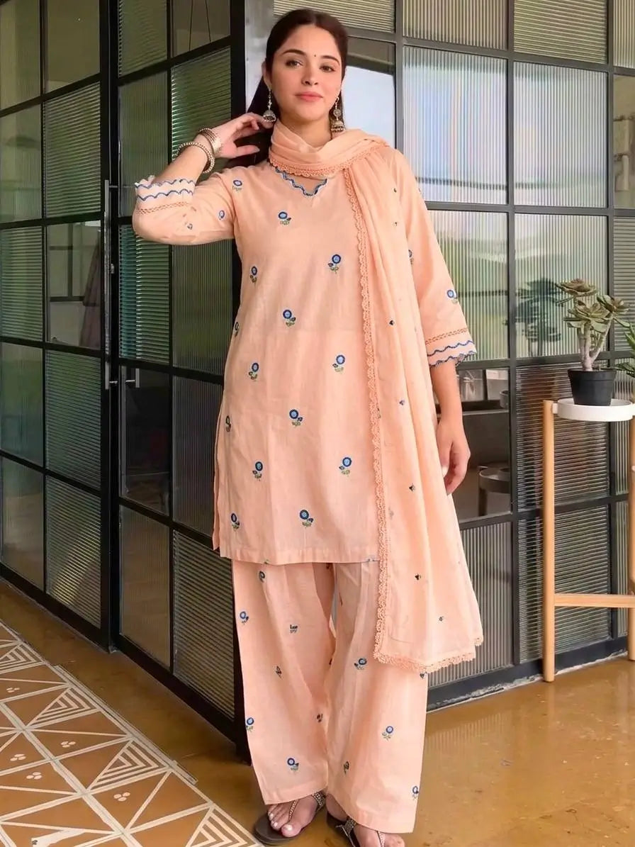 Mustard Chanderi Kurta Farshi Palazzo Set